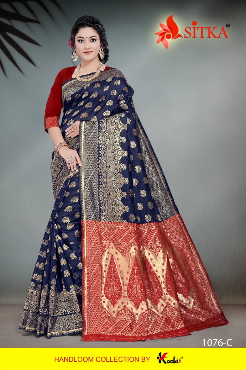 Sitka Grahlaxmi 1076 Cotton Silk Saris At Cheapest Rates Online