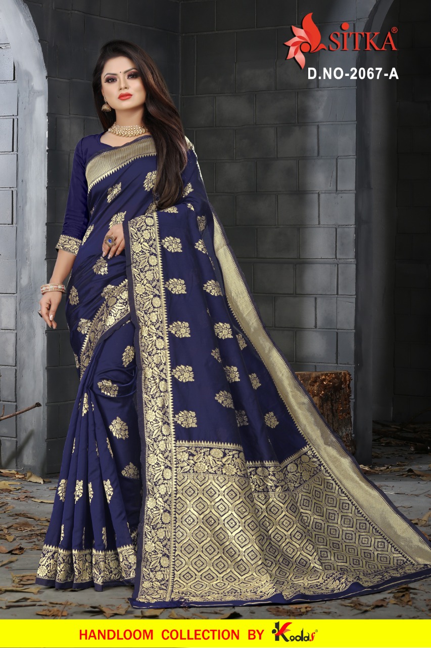 Sitka Grahlaxmi 2067 Handloom Cotton Silk Fancy Saree
