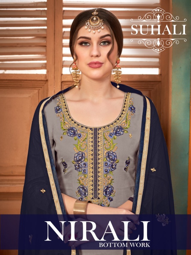 Suhali Launch Nirali Jam Satin Summer Wear Suits Collection