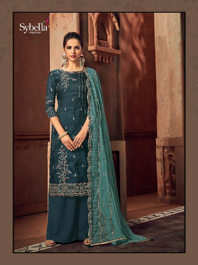 Sybella Rihanaaa 3101-3106 Series Silk Embroidery Designer Salwar Kameez
