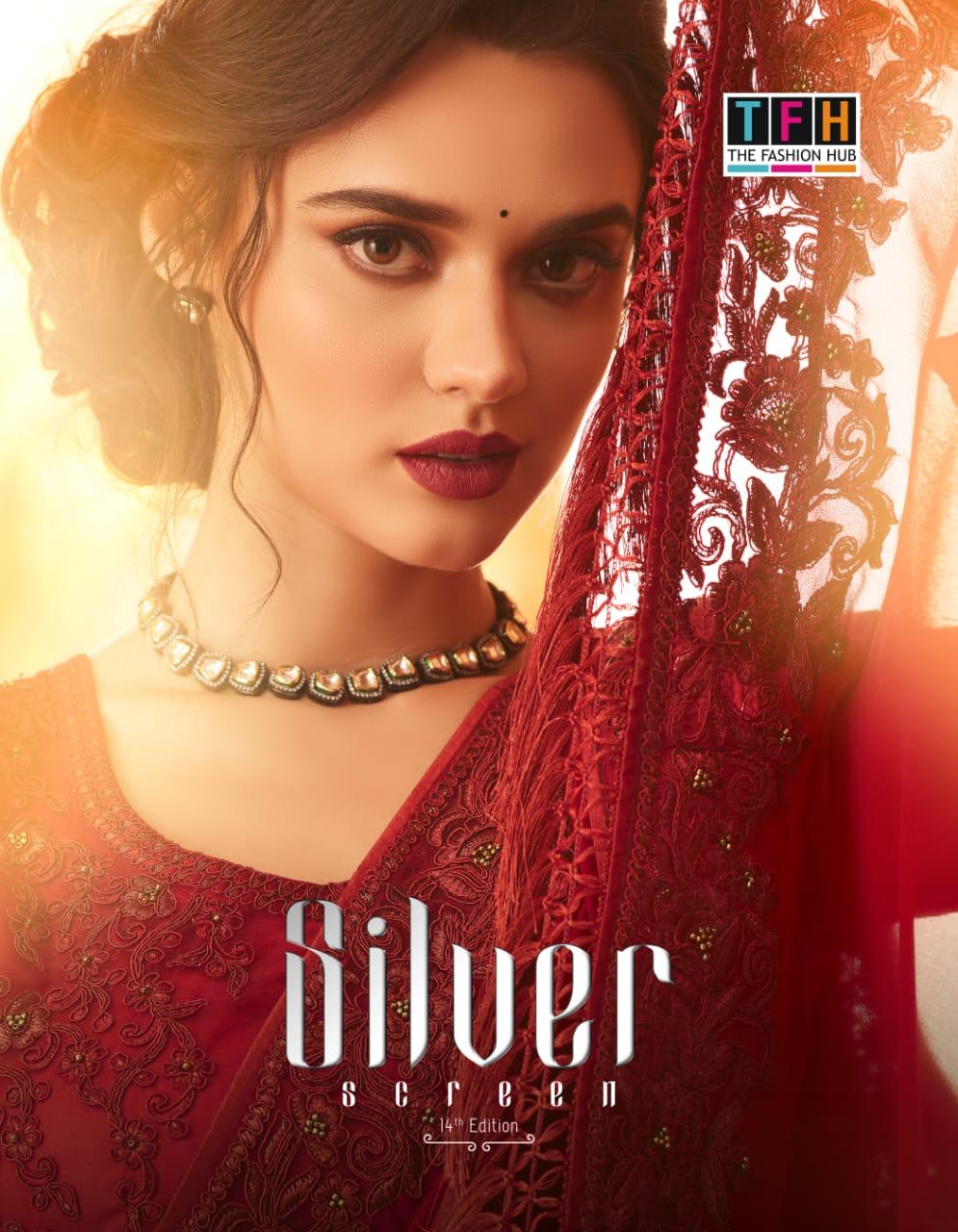 Tfh Silver Screen Vol 14 Series 24001-24018 Silk Party Wear Saree With Designer Blouse