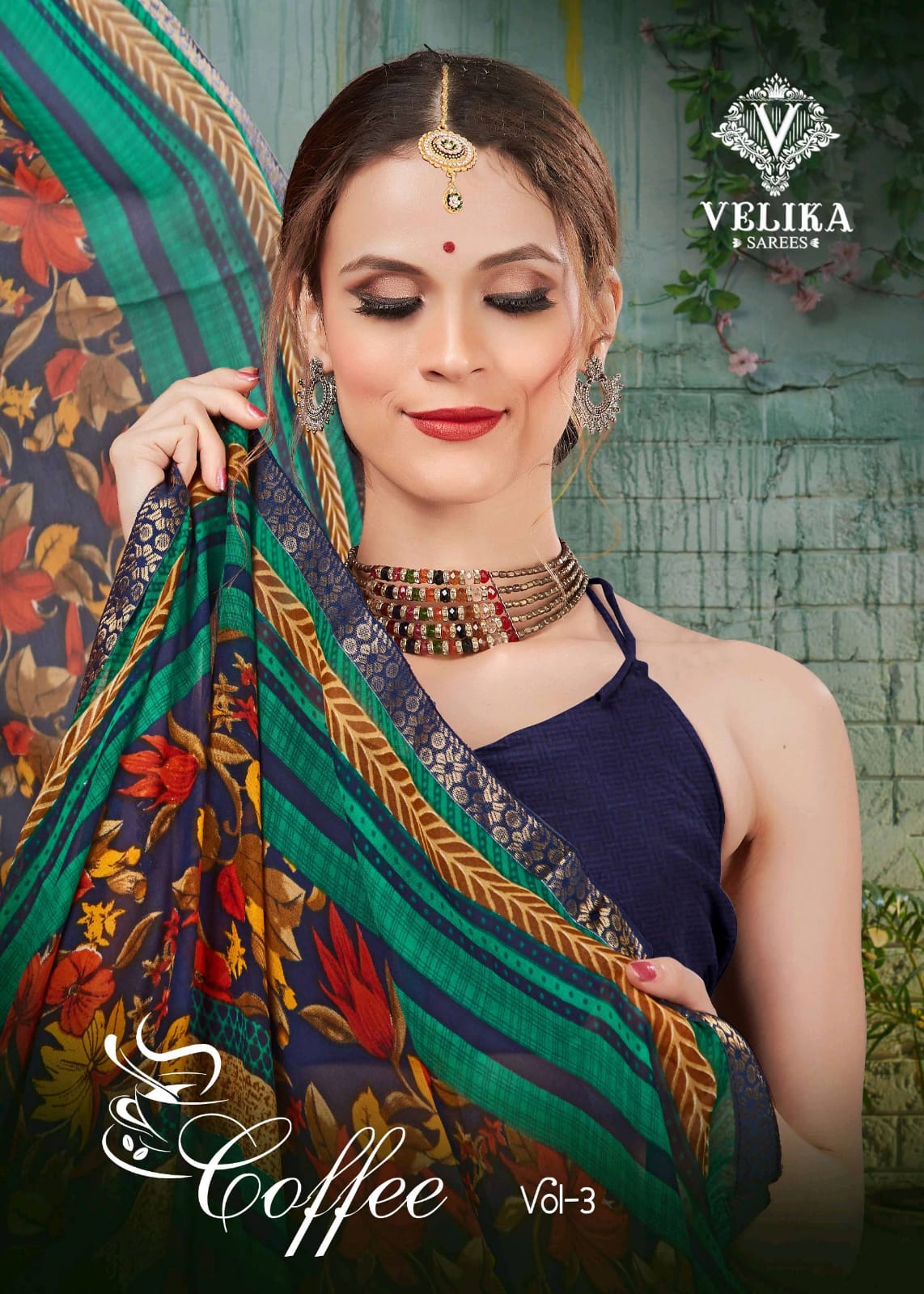 Velika Sarees Coffee Vol 3 Casual Wear Printed Soft Saree