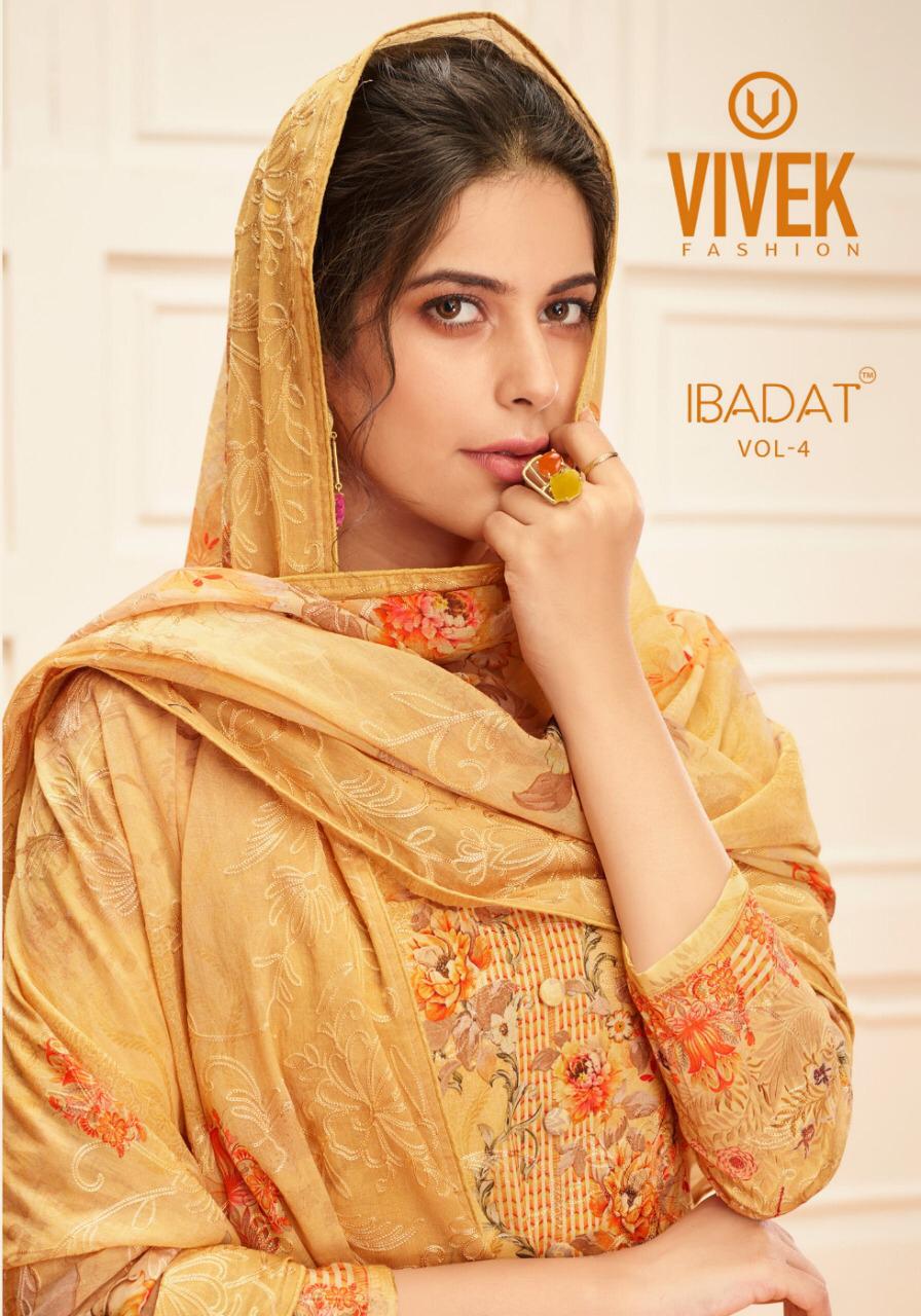 Vivek Fashion Ibadat Vol 4 Cotton Cambric Salwar Kameez Online Supplier