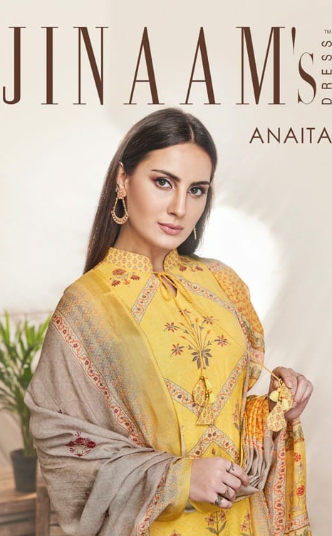 Jinaam Launch Anaita Cotton Silk Digital Print Salwar Kameez In Surat Market