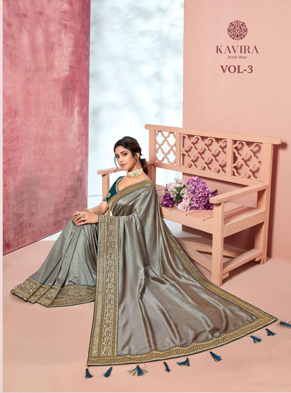 Kavira Vol 3 Series 1201-1209 Vichitra Silk Designer Fancy Saree