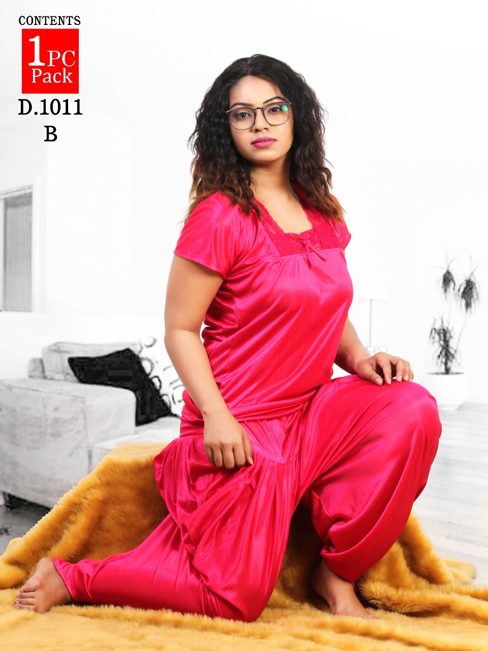 Kavyansika Satin Patiyala 1011 Night Suit Collection