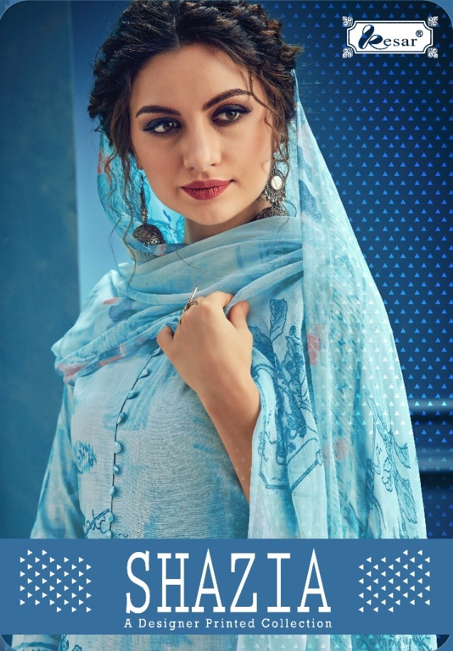Kesari Shazia Lawn Cotton Fancy Dress Materials