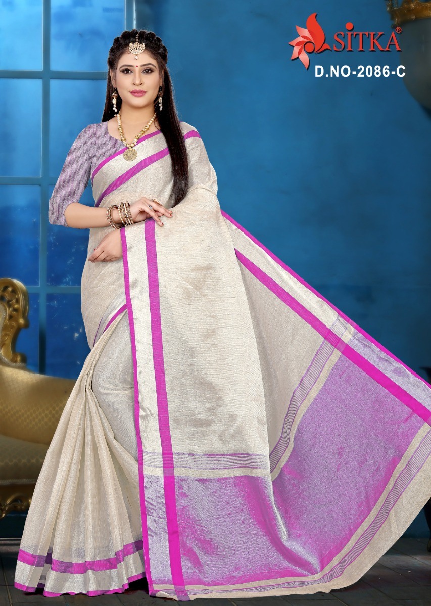 Kodas Sitka Launch Bangla 2086 Cotton Silk Casual Wear Saree