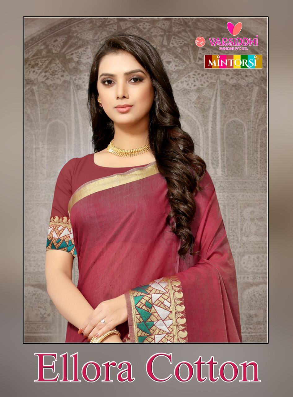 Mintorsi Ellora Cotton Summer Wear Indian Cotton Silk Saree