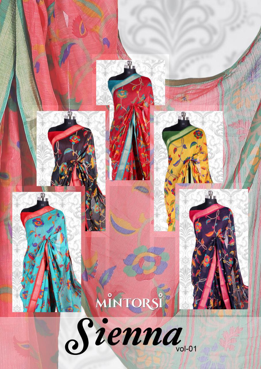 Mintorsi Sienna Cotton Silk Printed Saree For Daily Wear