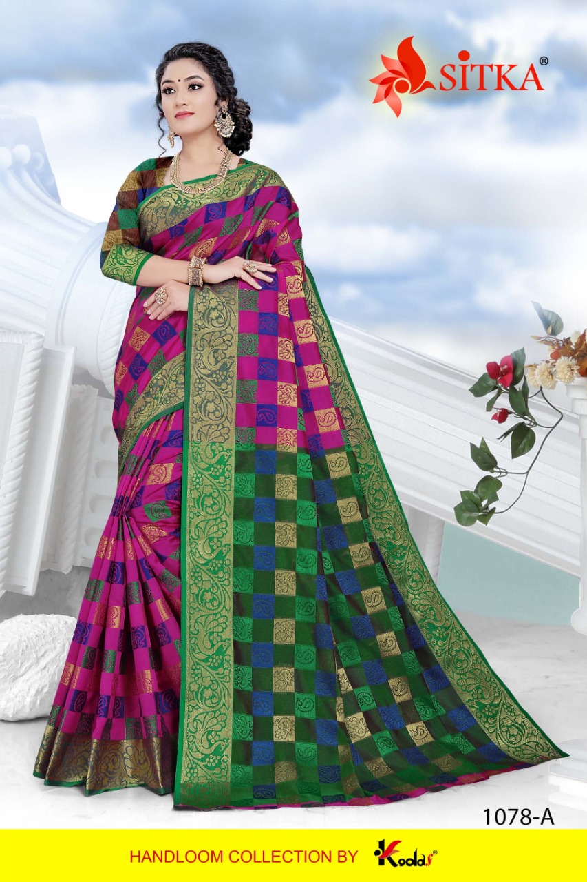 Natural Silk By Sitka Cotton Casual Wear Saree At Best Rate