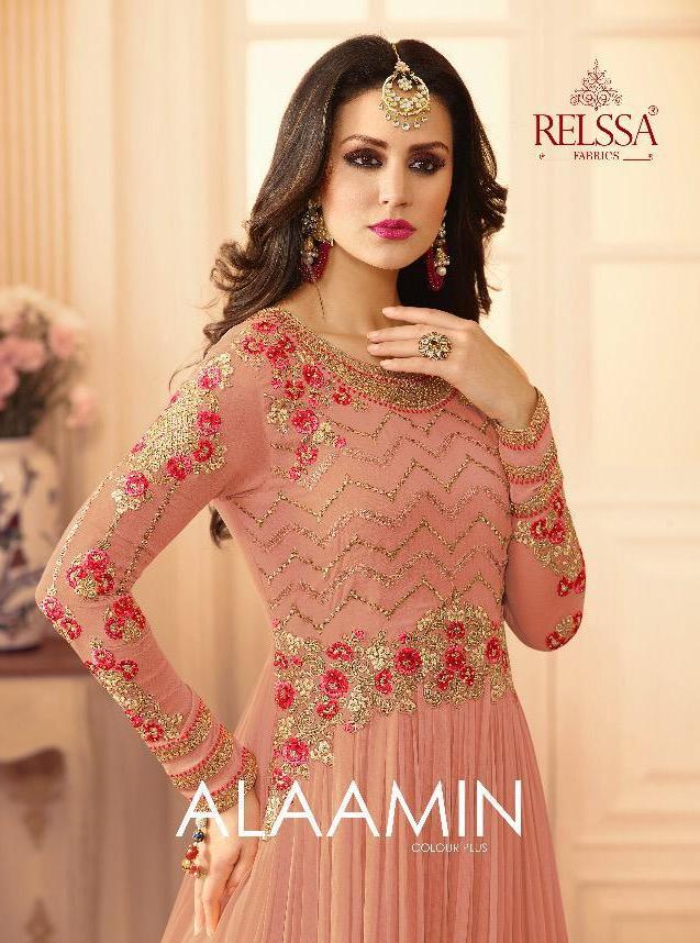Relsaa Alaamin Colour Plus Georgette Anarkali Heavy Embroidered Suits