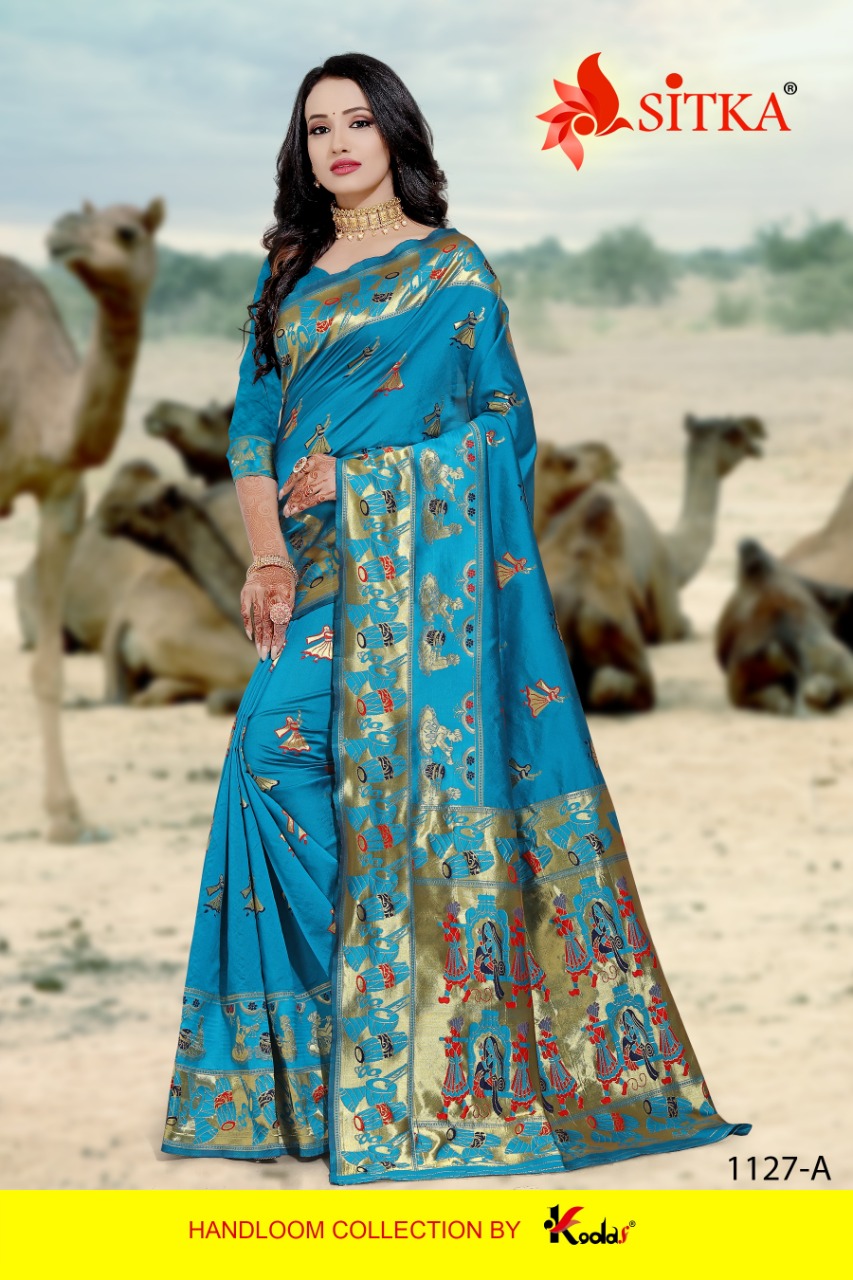 Sitka Spectrum 1127 Jacquard Cotton Silk Designer Saree
