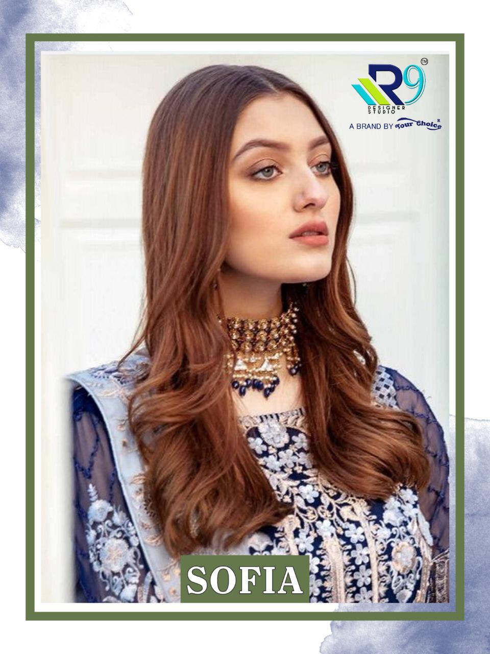 Sofia By R9 Georgette Net Embroidery Pakistani Suits Collection