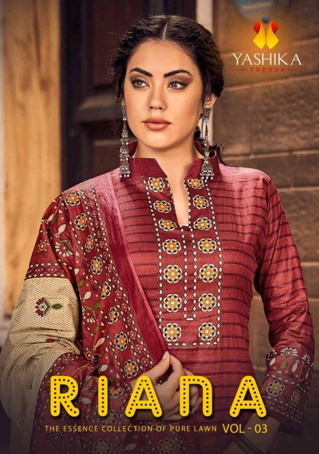 Yashika Riana Vol 3 Lawn Daily Wear Salwar Suit At Chepest Rate