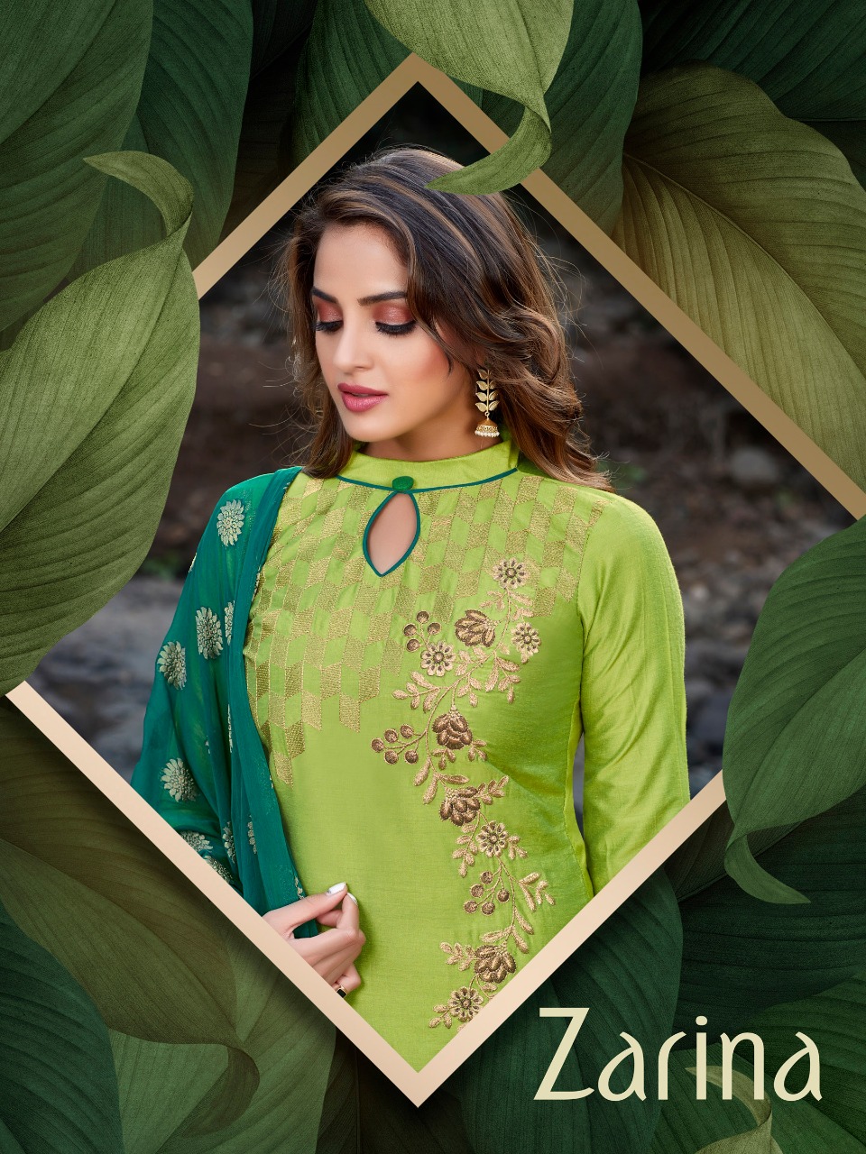 Zarina By Raghav Royals Banarasi Soft Silk Casual Dress Materials