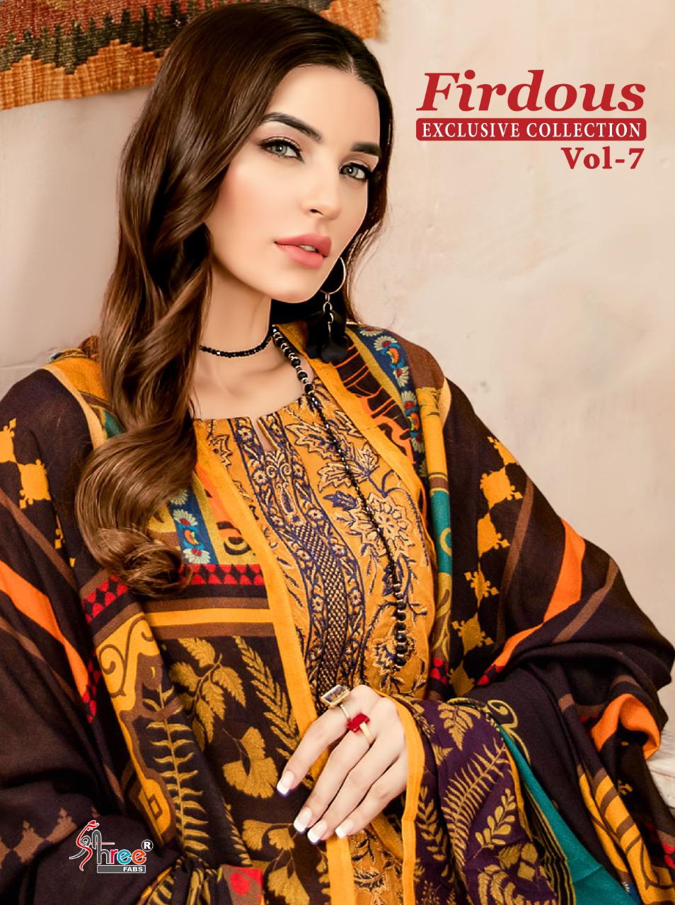 Firdous Exclusive Collection Vol 7 By Shree Fabs Jam Cotton Pakistani Salwar Suit