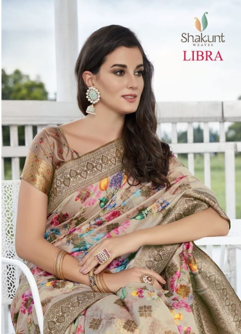 Shakunt Launch Libra Silk Traditional Wear Good Looking Saree Clothing Store