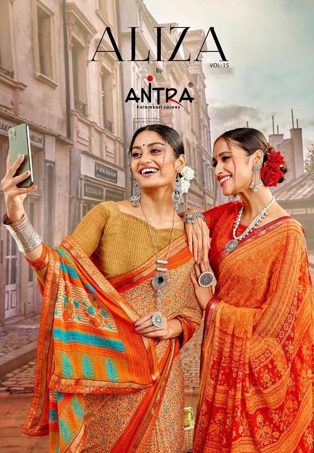Antra Present Aliza Vol 15 Chiffon Printed Fancy Saree Online Seller