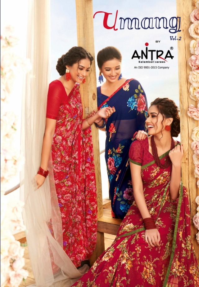 Antra Umang Vol 2 Weightless Flower Printed Saree Wholesaler