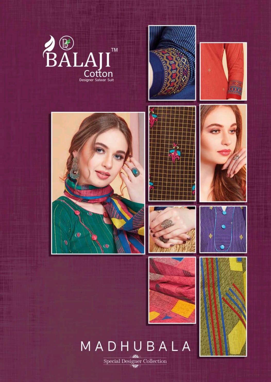 Balaji Cotton Madhubala Pure Cotton Unstitch Cotton Dress Materials Wholesaler