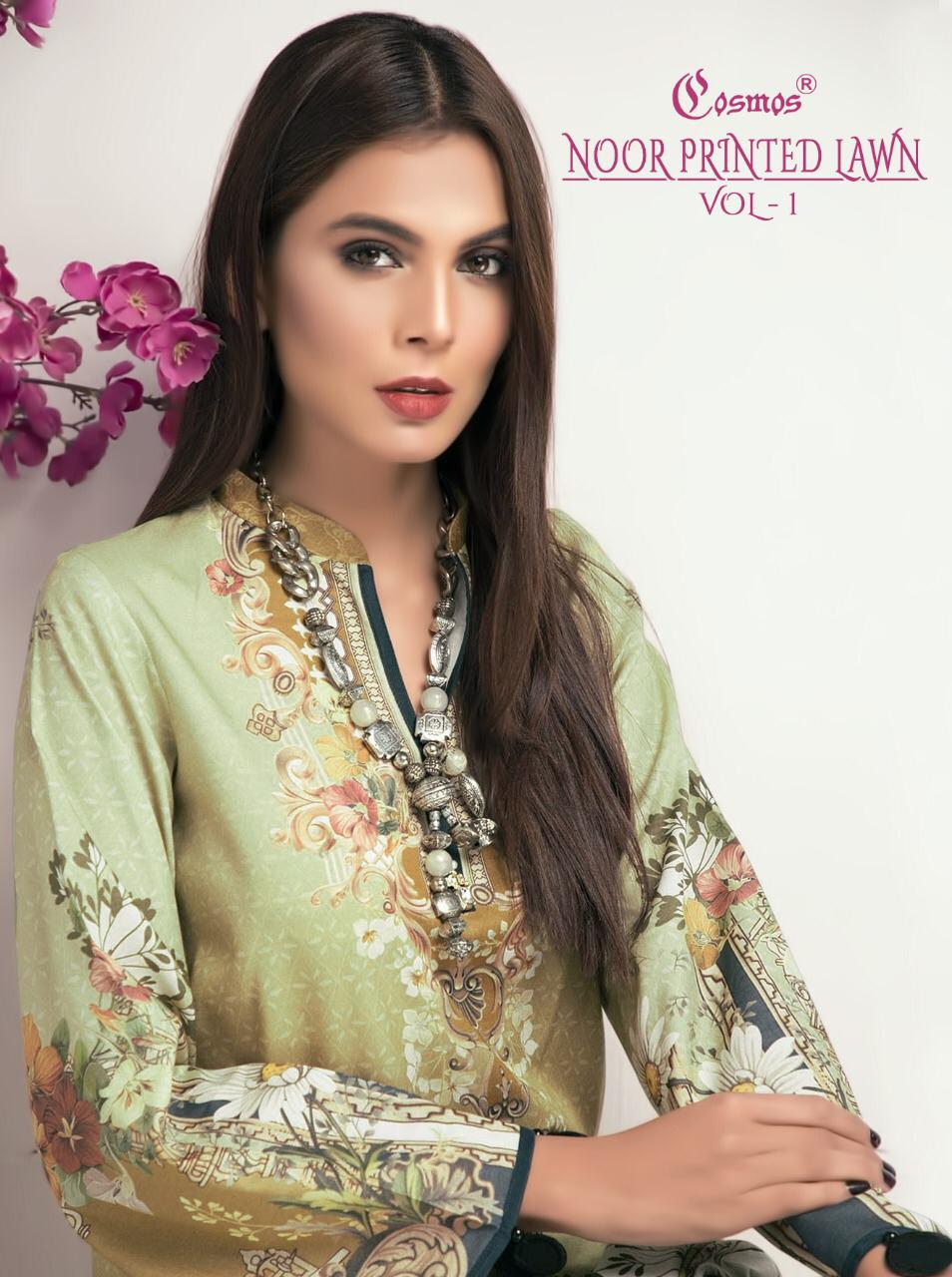 Cosmos Noor Printed Lawn Vol 1 Pakistani Printed Lawn Dress Materials
