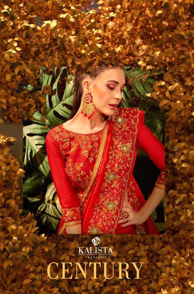 Kalista Century Vichitra Silk Embroidery Saree Wholesaler