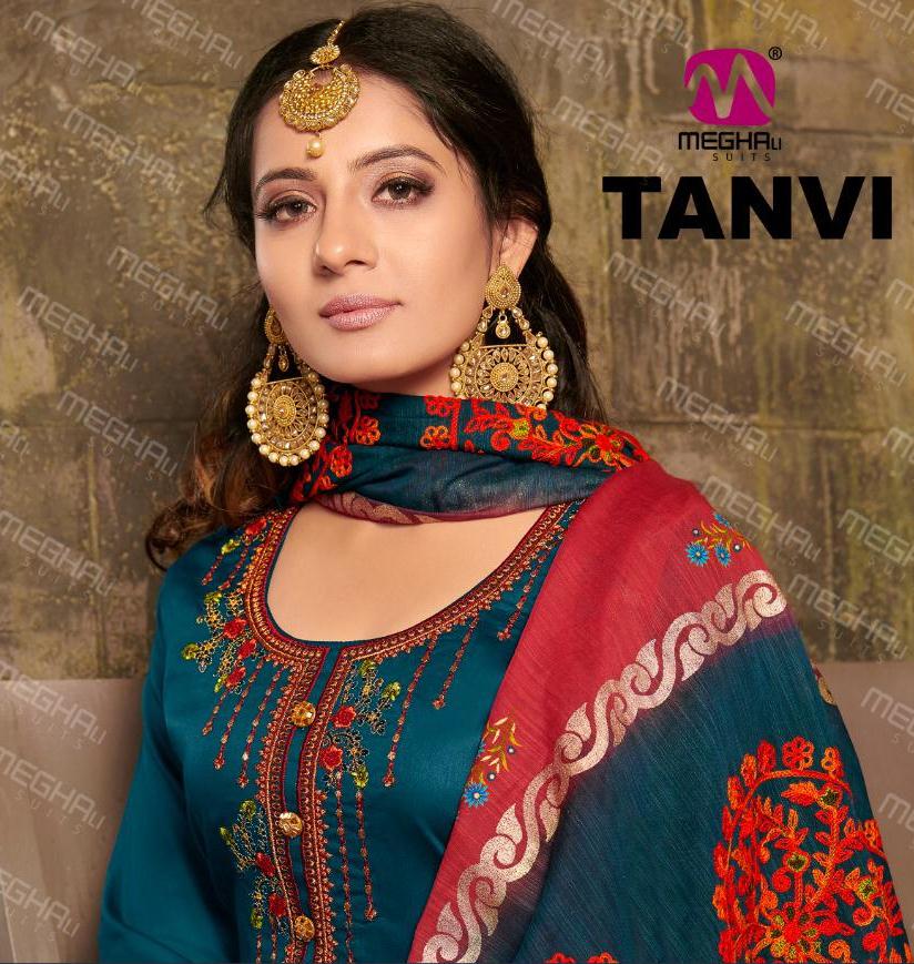 Meghali Suits Launch Tanvi Jam Satin Designer Salwar Suit
