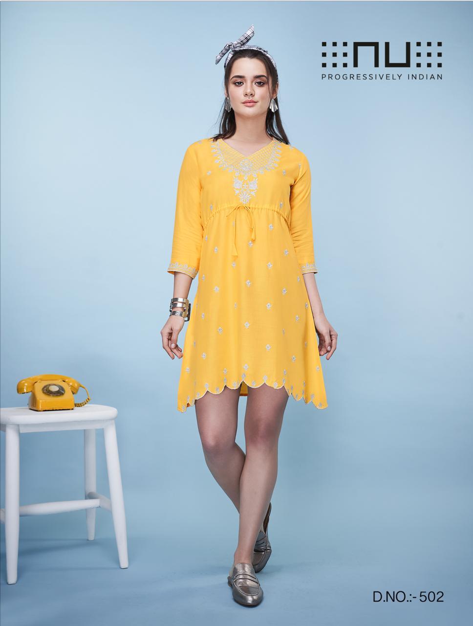 Nu Kurti Present Nu Vol 5 Rayon Short Kurti Designs