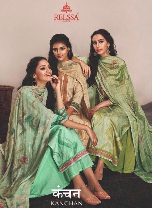 Relssa Kanchan Cotton Satin With Embroidery Work Salwar Suit In Surat