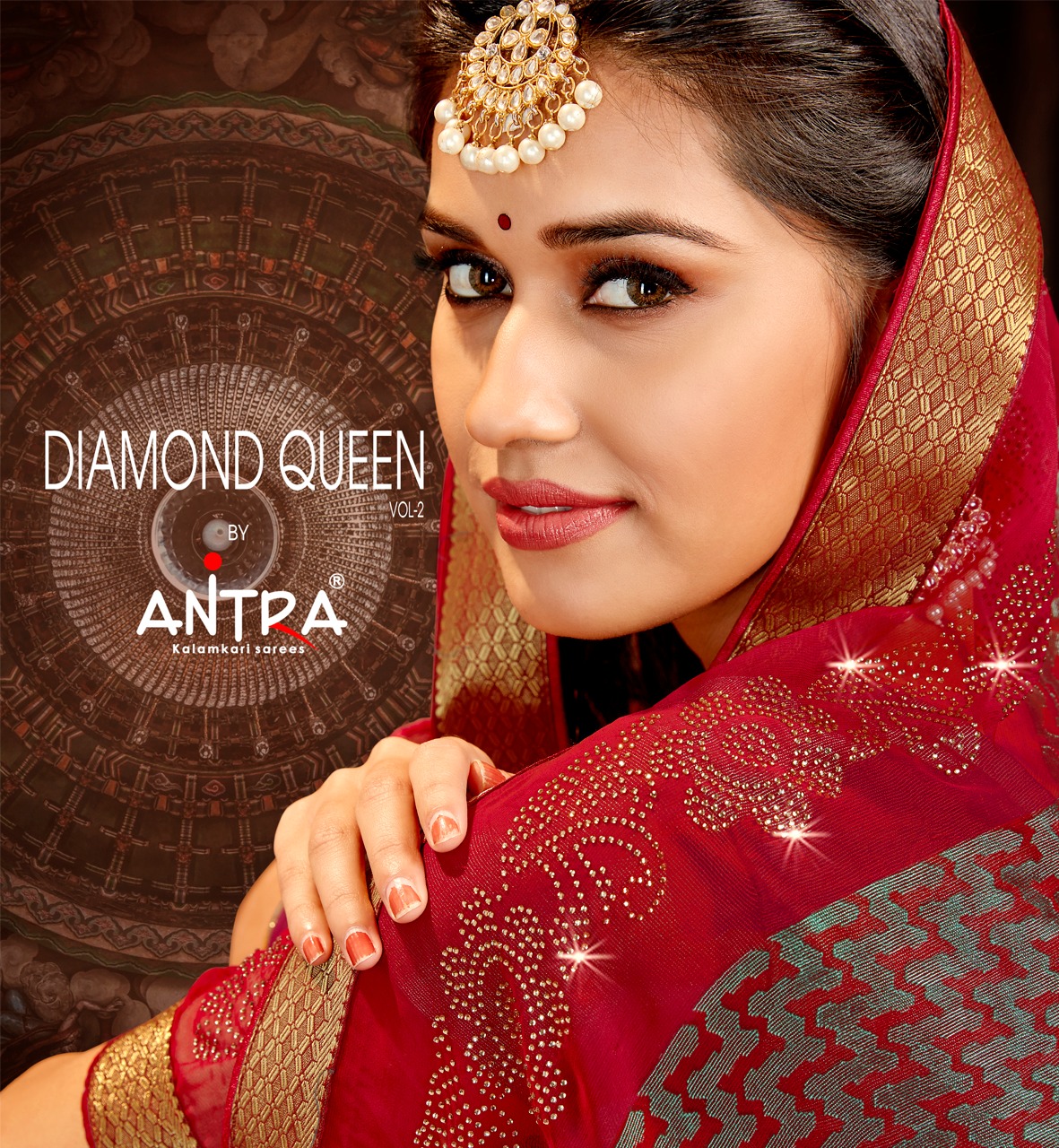Antra Diamond Queen Vol 2 Brasso Print With Lace Saree Exporter