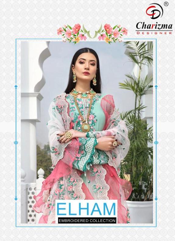 Elham By Charizma Designer Georgette With Embroidery Super Hit Pakistani Suit