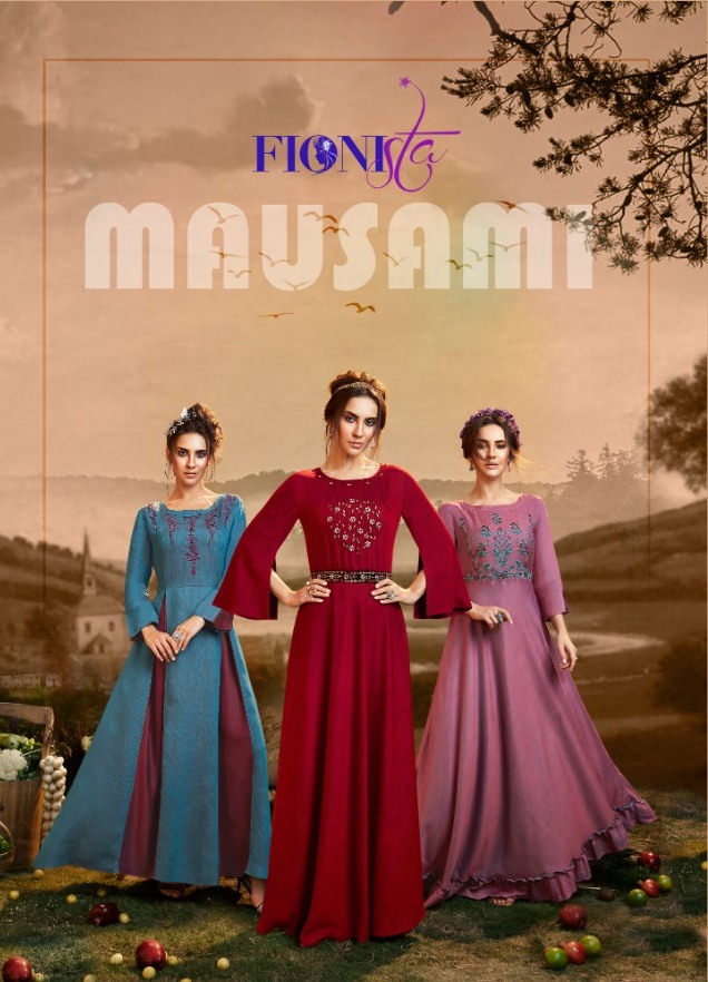 Fionista Present Mausami Viscose Fancy Party Wear Gown Looking Stunning