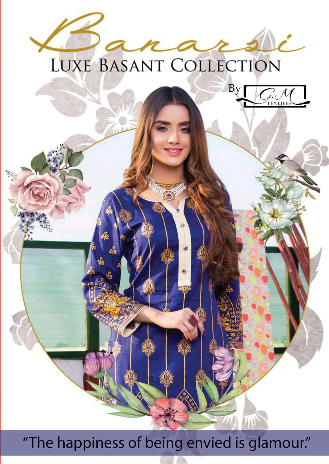 Gm Textile Present Luxe Basant Banarasi Printed Lawn Collection Dresses