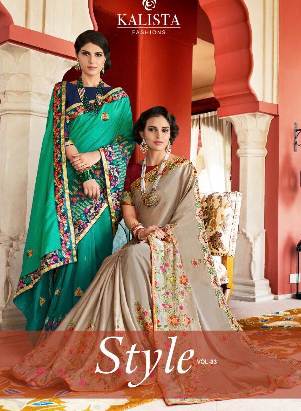 Kalista Launch Style Vol 3 Rangoli Silk Traditional Wear Saree Wholesaler