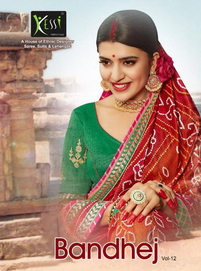 Kessi Bandhej Vol 12 Georgette Bandhani Stylish Fancy Traditional Wear Saree