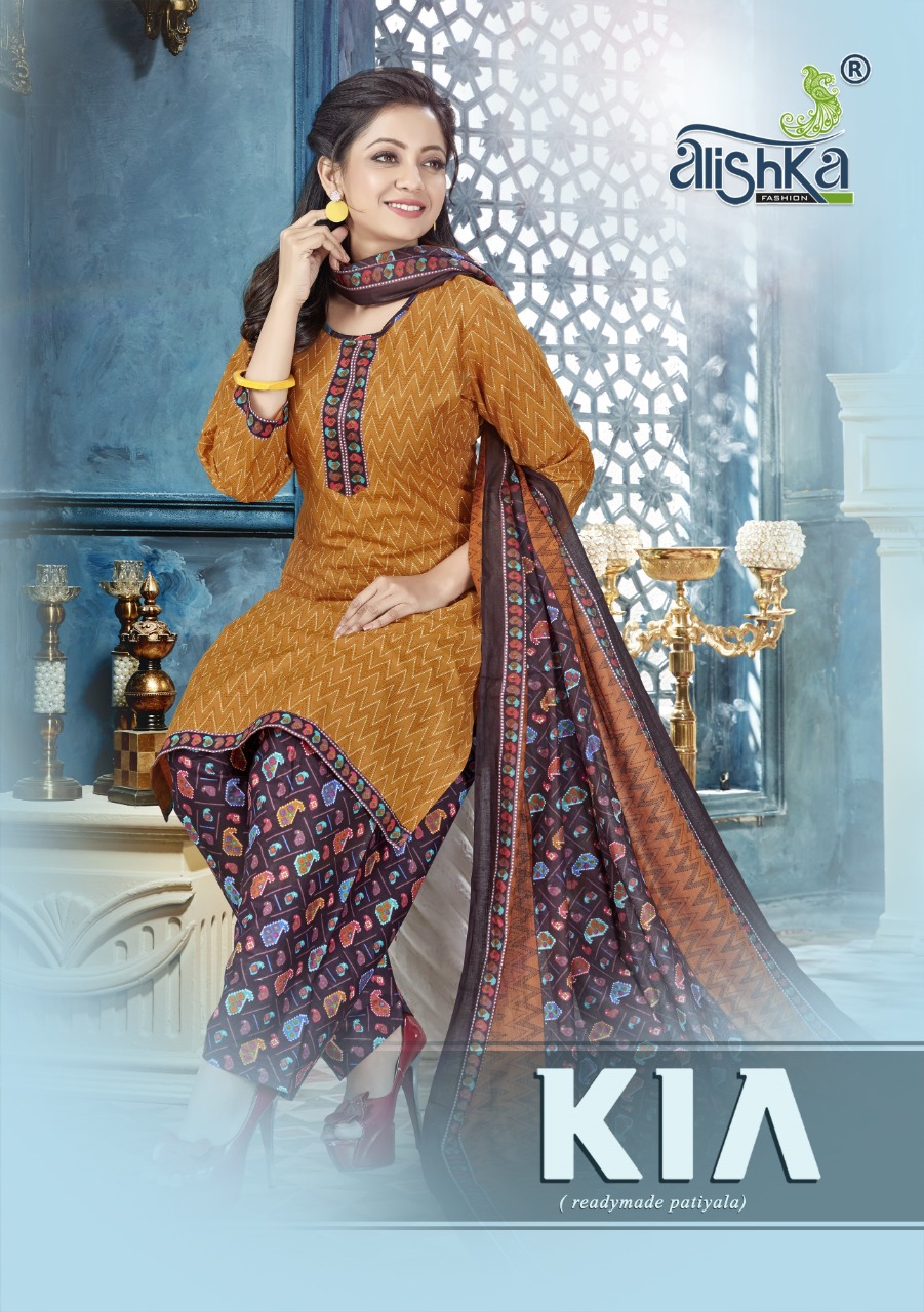 Kia By Alishka Fashion Cotton Readymade Patiyala Suit Wholesale Rate