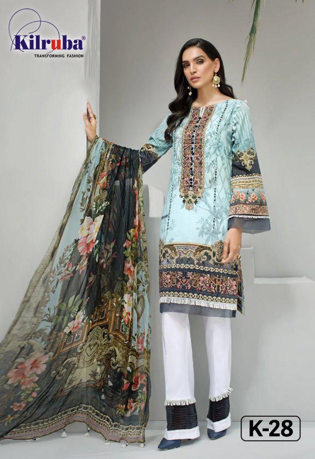 Kilruba Iris Lawn Collection 2020 Jam Silk Printed Salwar Suit