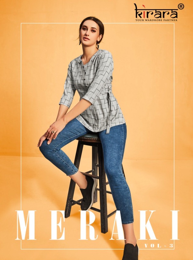 Kirara Meraki Vol 3 Rayon Handloom Short Trendy Top Looking Stunning