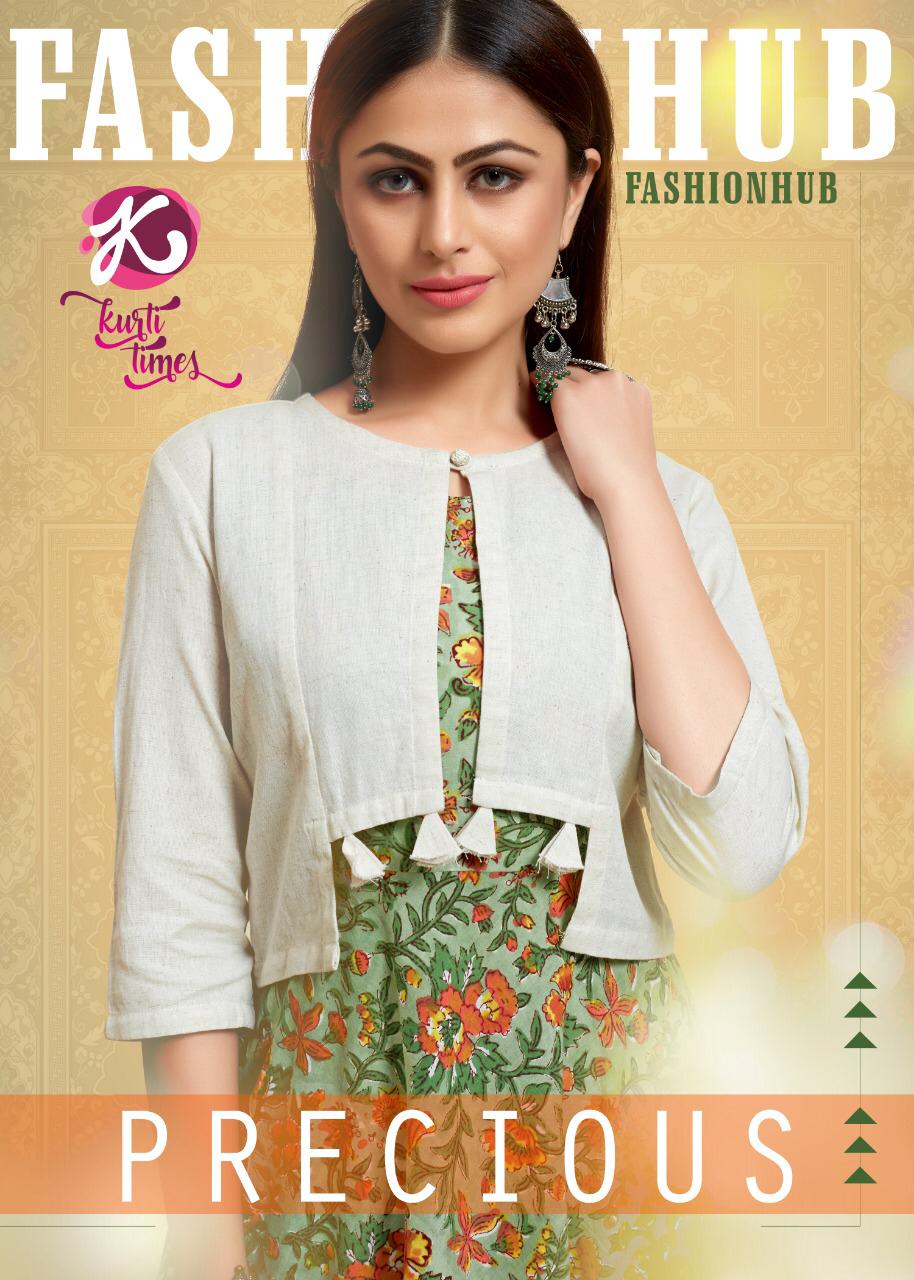 Kurti Times Present Precious Cotton Stylish Kurti With Jacket Wholesaler