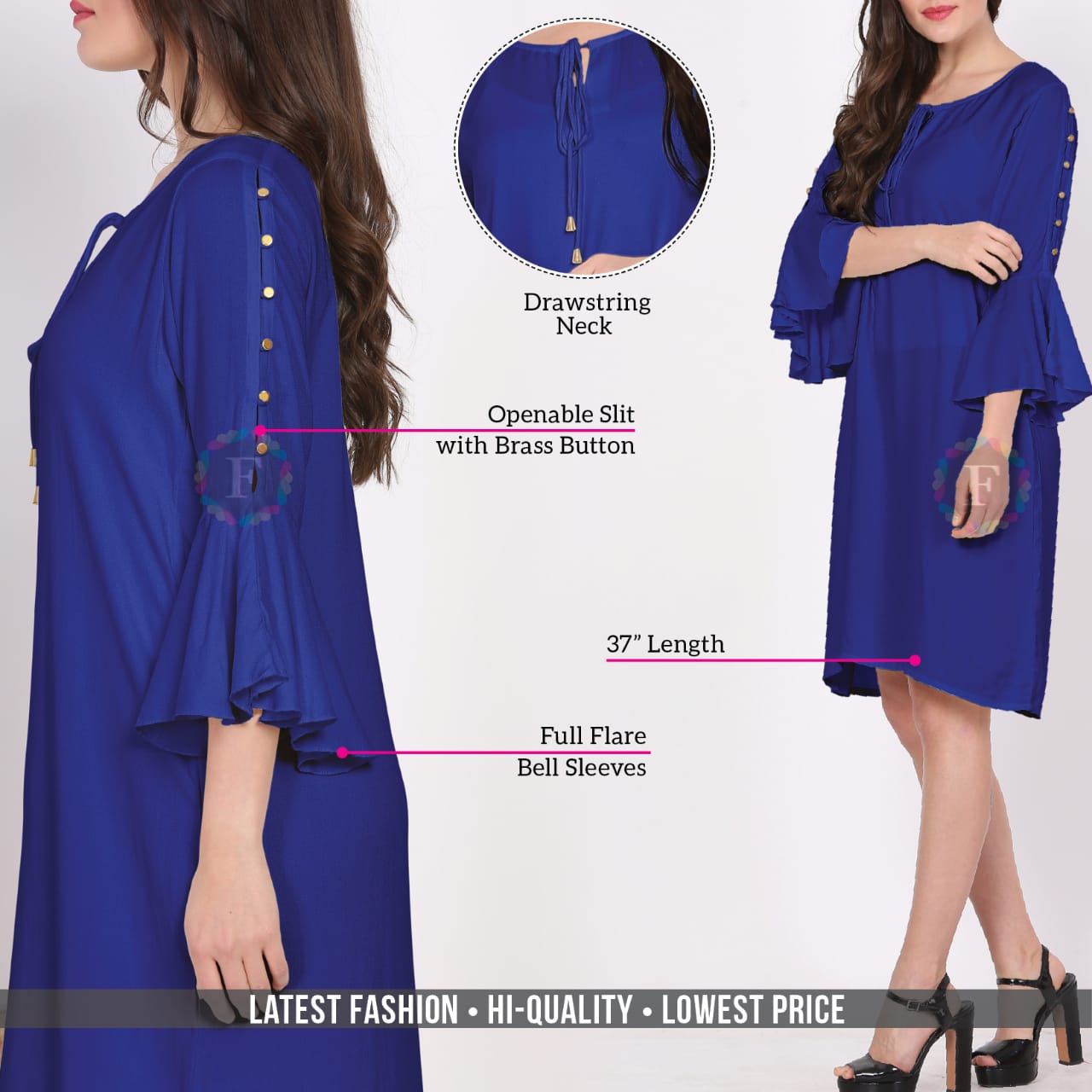 Rayon Ethnic Dress Western Style Kurtis Fancy Collection