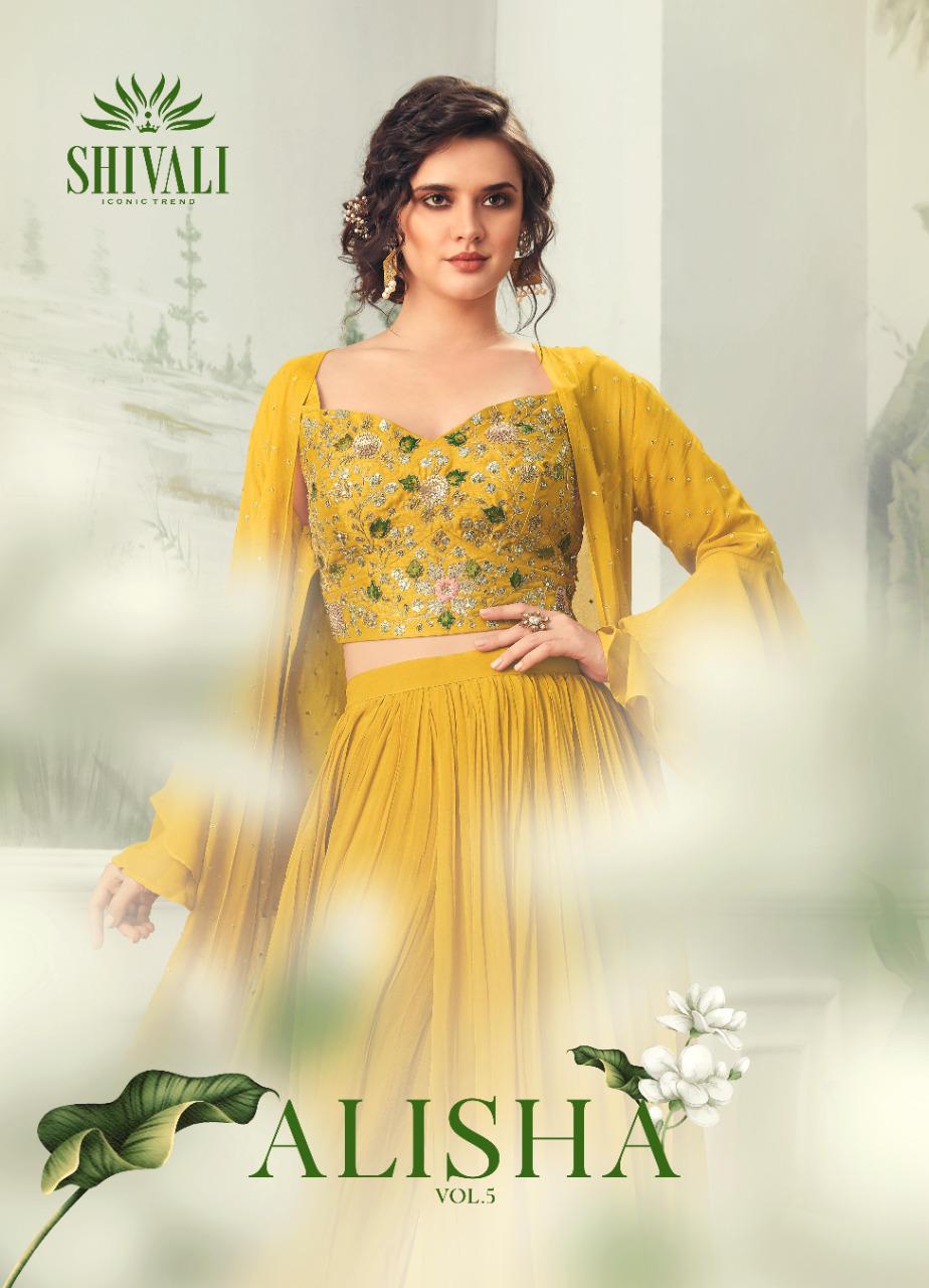 Shivali Launch Alisha Vol 5 Long Party Wear Designer Kurti Collection