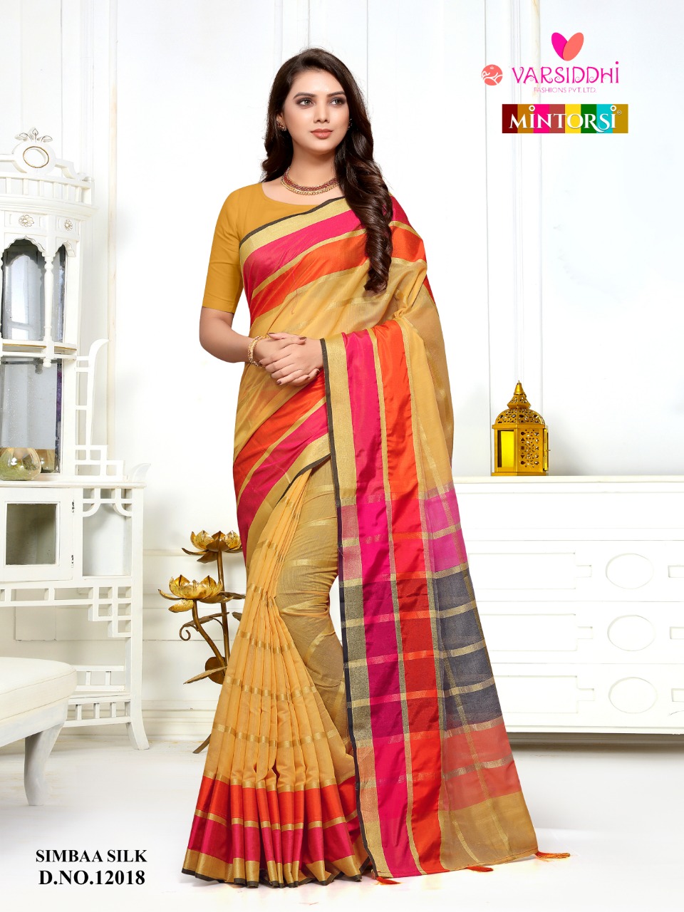 Simbaa Silk By Mintorsi Cotton Silk Party Wear Designer Saree Collection