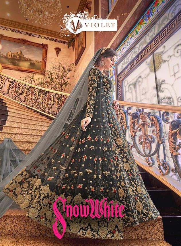 Swagat Snowwhite Wedding And Pary Wear Long Gown Style Stunning Look Suit