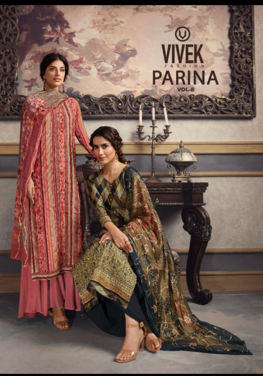 Vivek Launch Parina Vol 8 Maslin Silk Digital Print Heavy Salwar Suit
