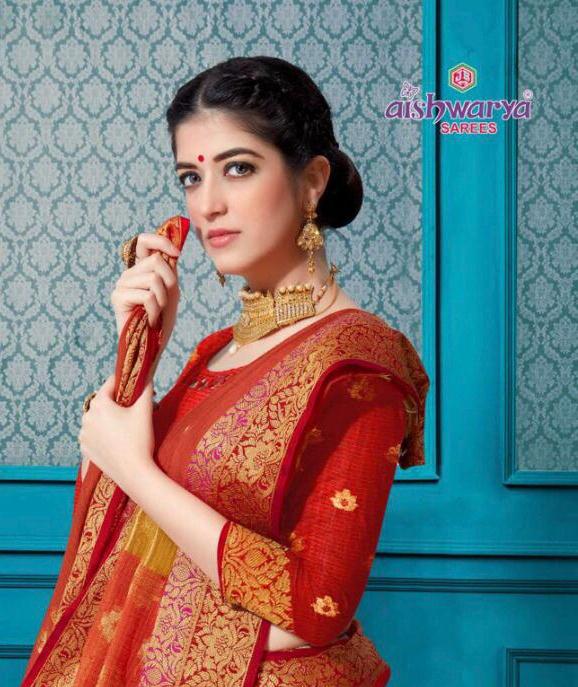 Aishwarya Launch Kanyadan Vol 3 Cotton Silk Good Looking Saree