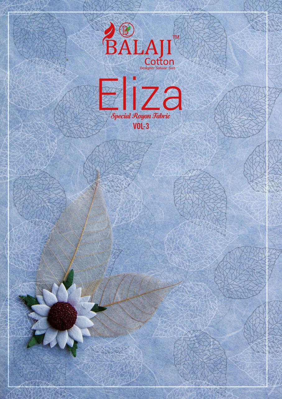 Balaji Cotton Launch Eliza Vol 3 Pure Cotton Daily Wear Dress Materials Collection