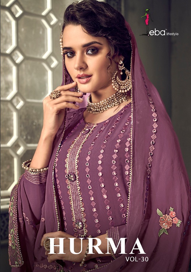 Eba Hurma Vol 30 Georgette Plazzo Stylish Salwar Suit For Summer Wear