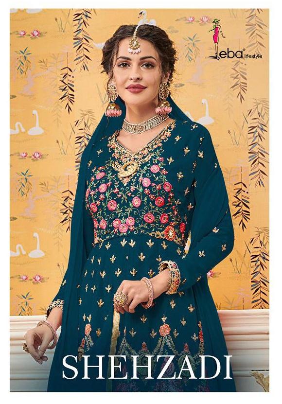Eba Lifestyle Shehzadi Vol 1 Georgette With Embroidery Plazzo Style Designer Suit Seller