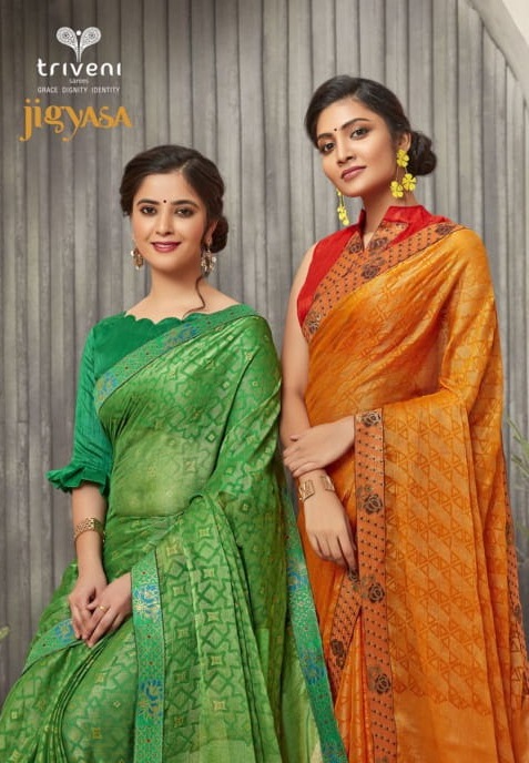 Jigyasa By Triveni Fabulous Brasso Saree In Surat Textile Market